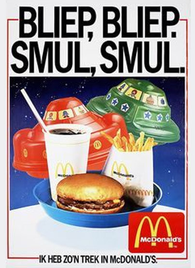 Fast food chain poster in 80s