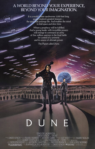 Retro movie poster from 1980s - Dune