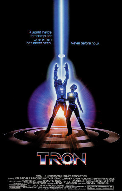 TRON - 80s graphic design example