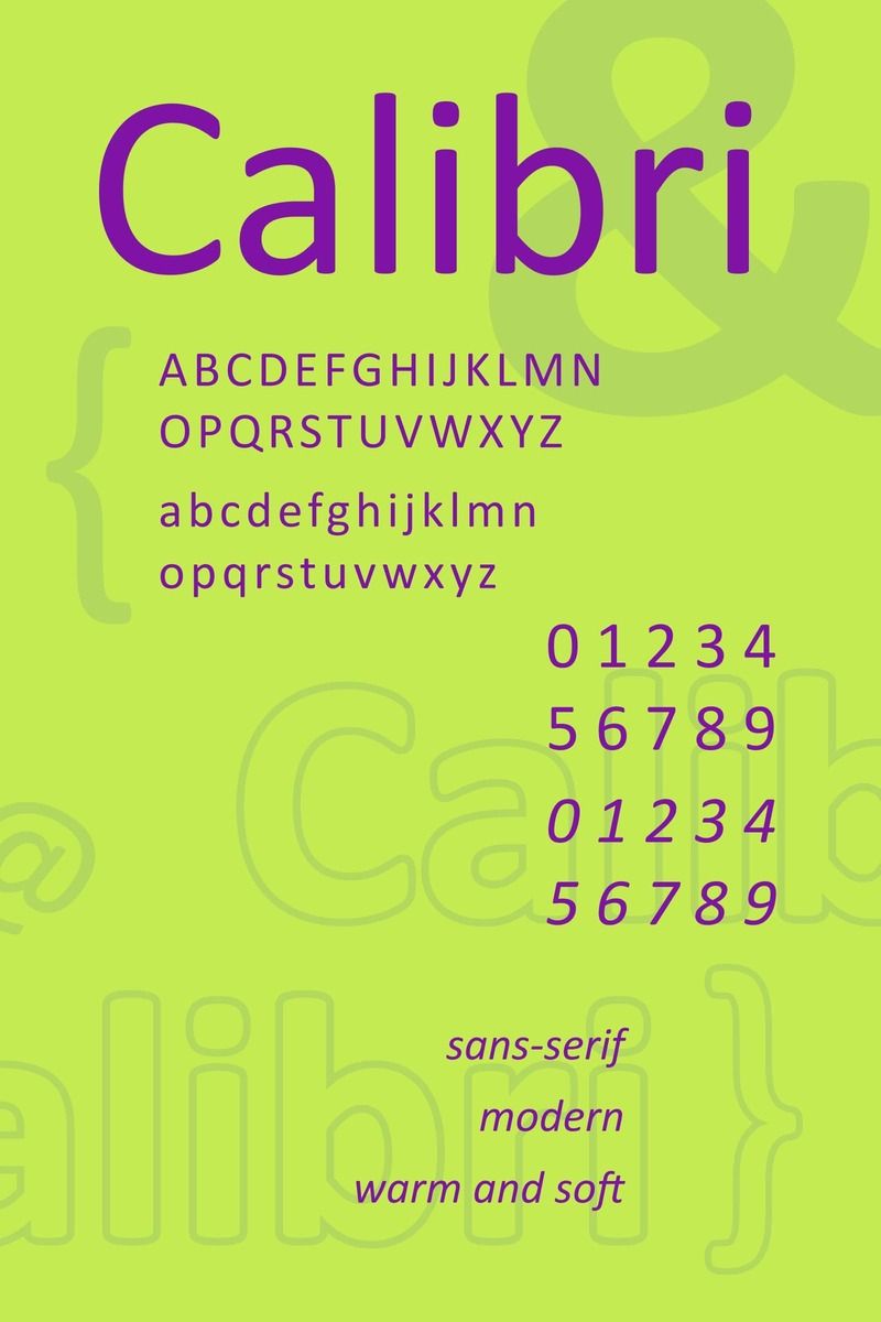 Calibri - Font for Logo Design