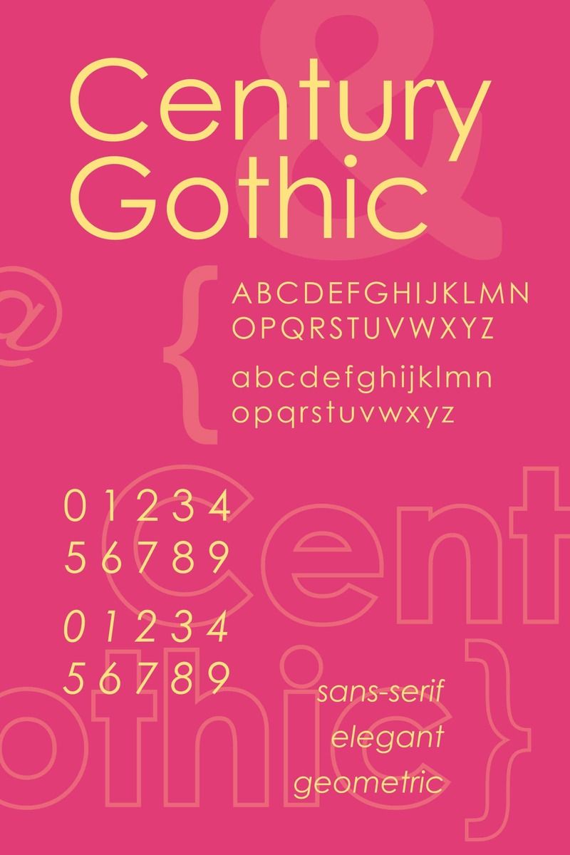 Century Gothic - Modern Font