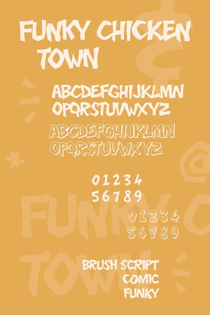 Funky Chicken Town abstract font typeface