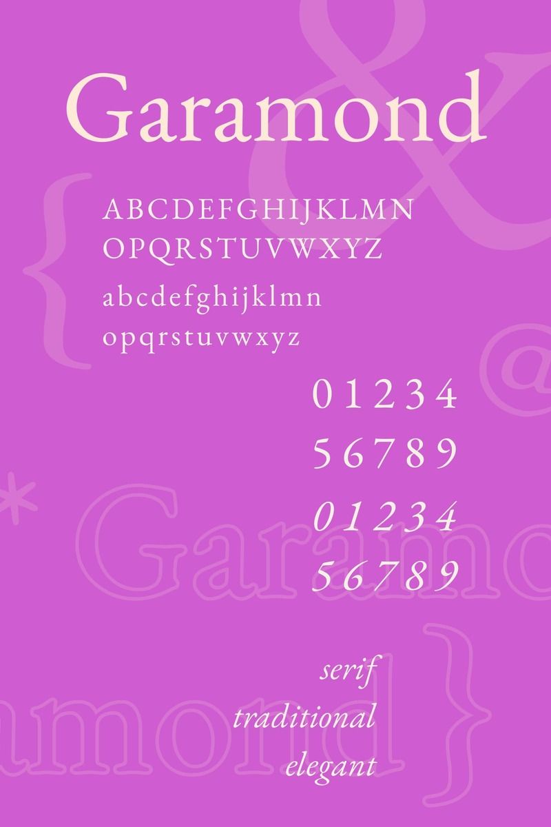 Garamond Serif Font