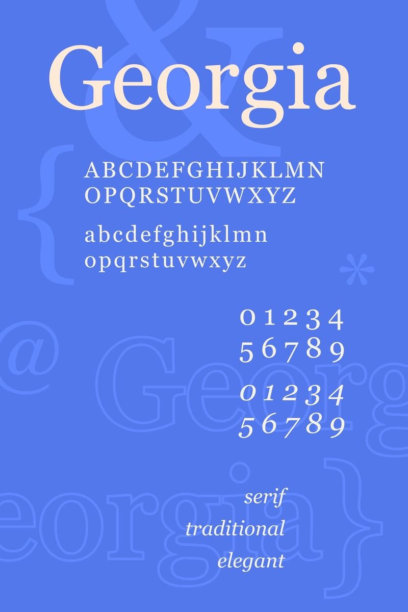 Georgia - Great Serif Font for Logo Design