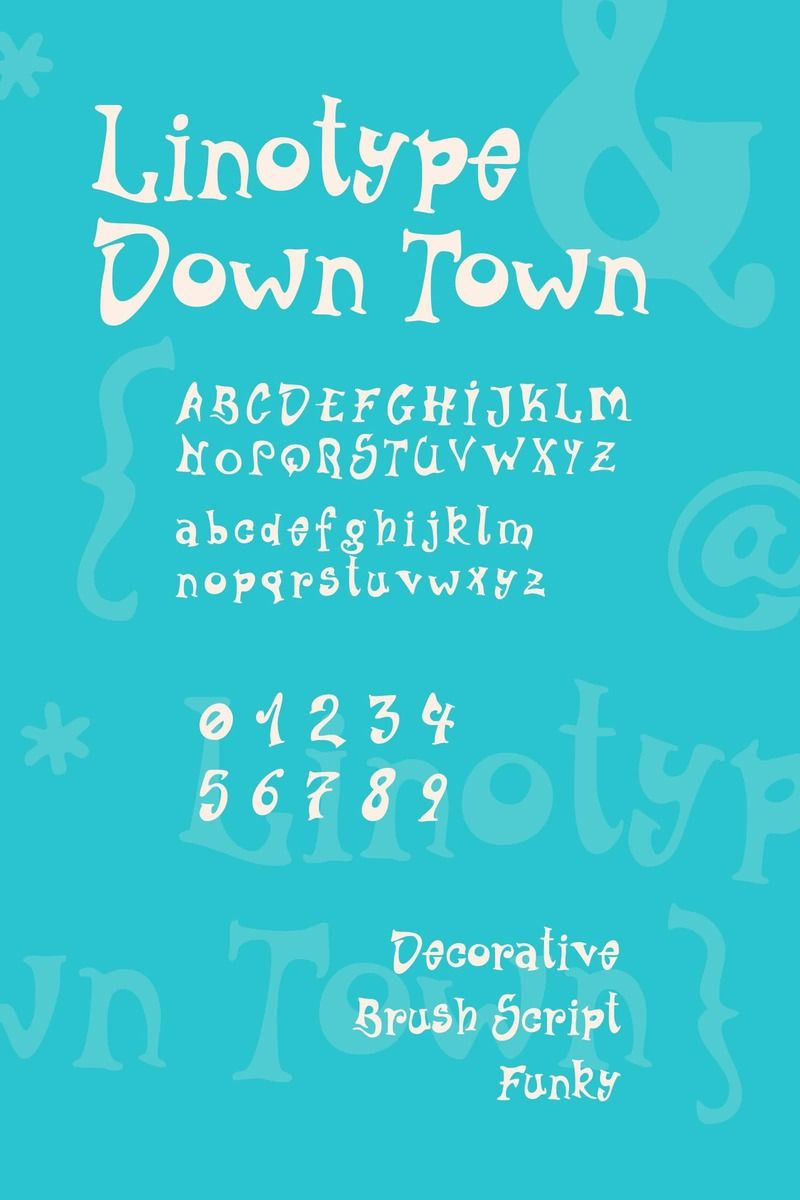 Linotype Down Town playful font for logo