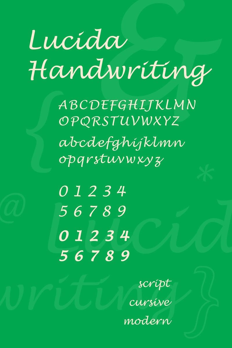 Lucida Handwriting Font
