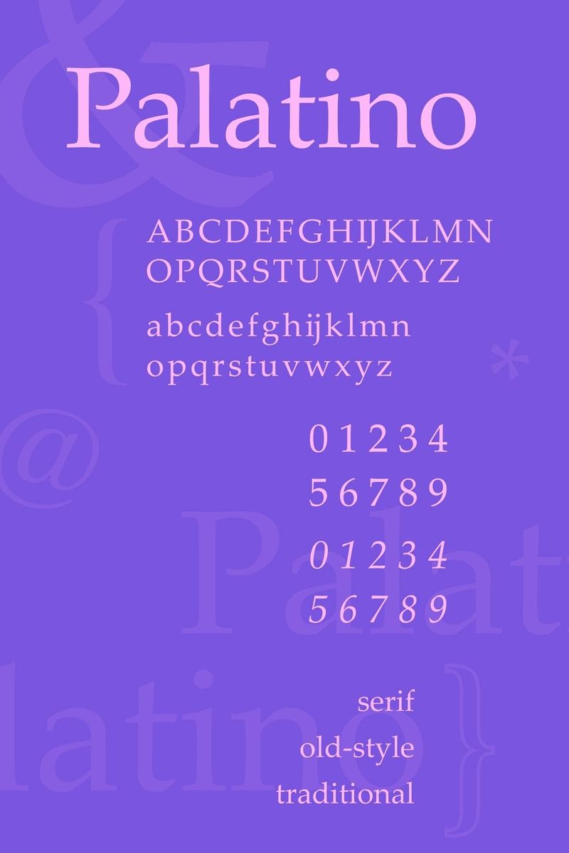 Palatino Serif Font for Brand