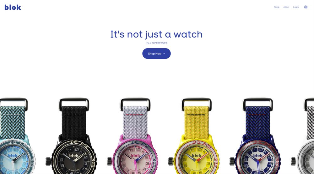 Blok Watches Shopify Website Example