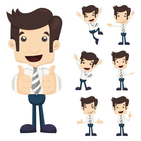 Businessman character small set PNG image