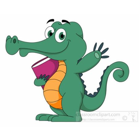 Crocodile waving PNG image