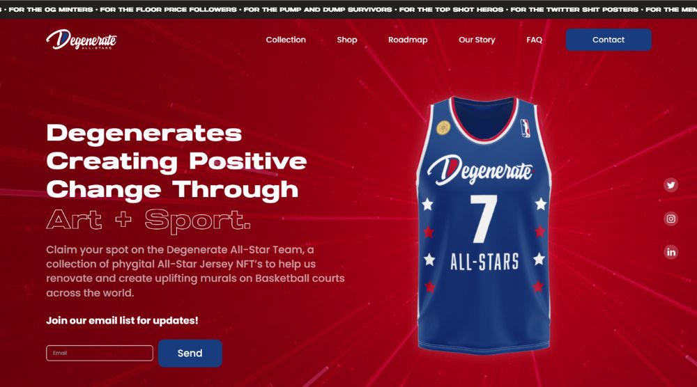Degenerate-All-Star Sports Shopify Store