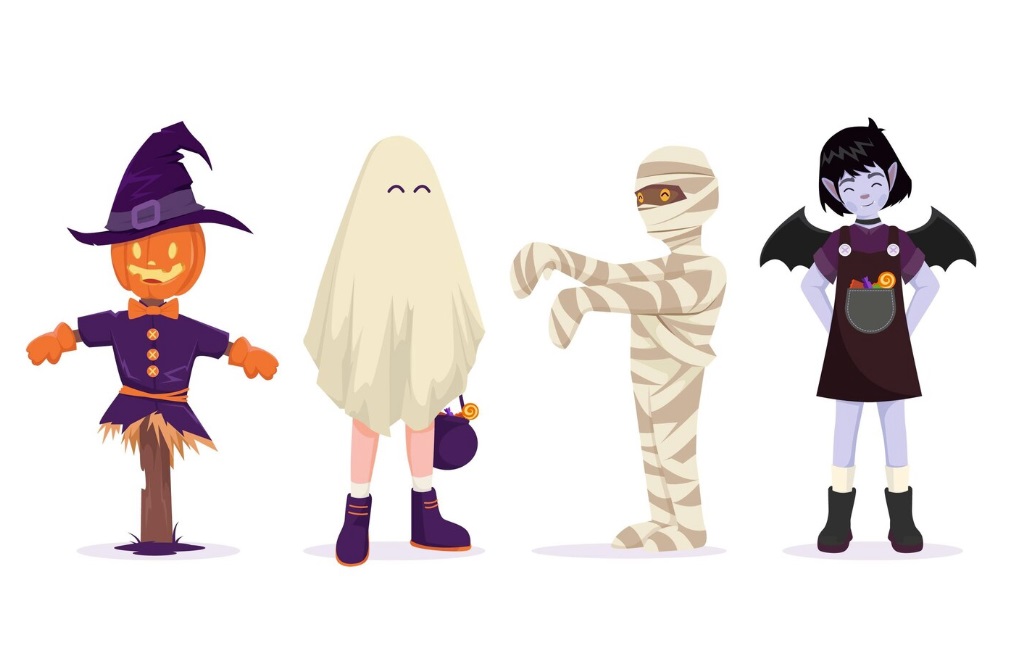 Flat Halloween Vector Characters - Free Download