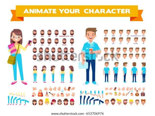 Flat Vector Characters for Animation