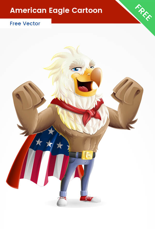 Free American Eagle PNG Character