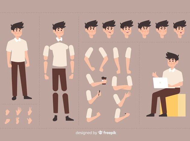 Free Simple Vector Character for Animation