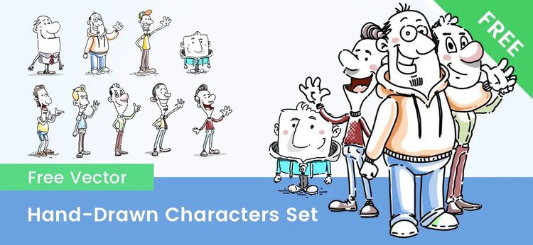 Hand-drawn Characters Style by VectorCharacters
