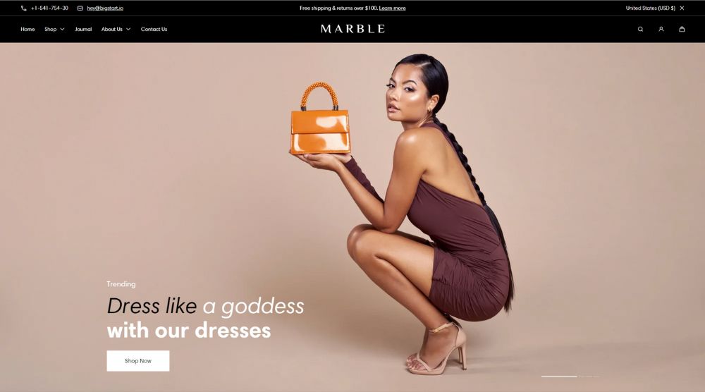Marble Clothing Shopify Store Theme