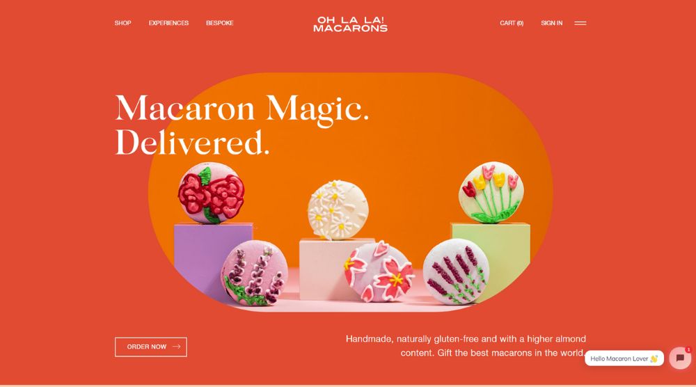 Oh La La Macarons Shopify Website Design