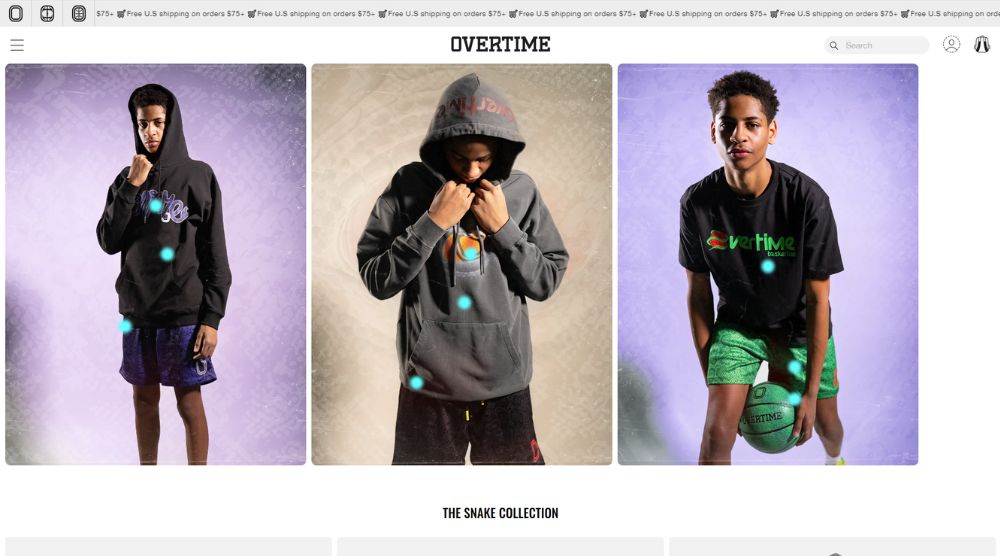 Overtime Sport and Tshirt Shopify Store