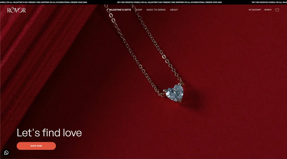 Rever Jewelry Shopify Website Example