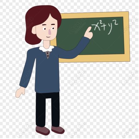 Simple flat teacher PNG image