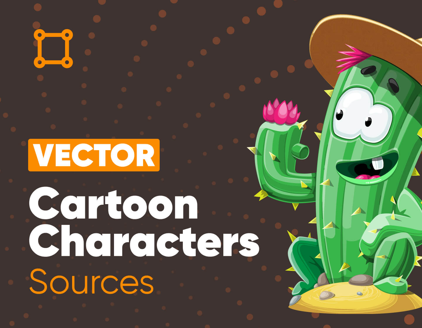 Premium Vector, Cactus cartoon hand drawn style