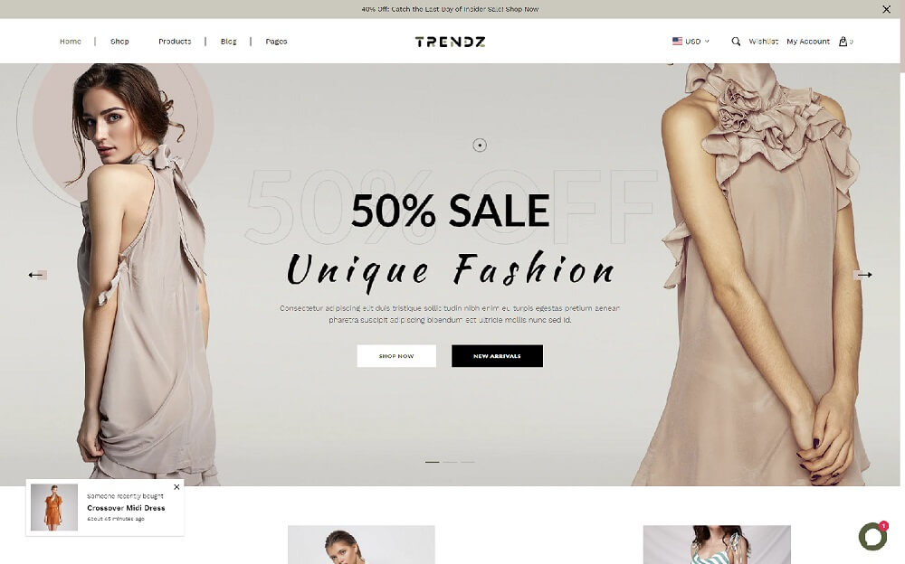 Trendz - Shopify Store with Animations