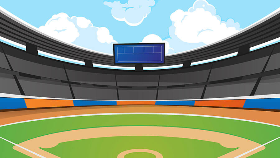 Cartoon baseball background