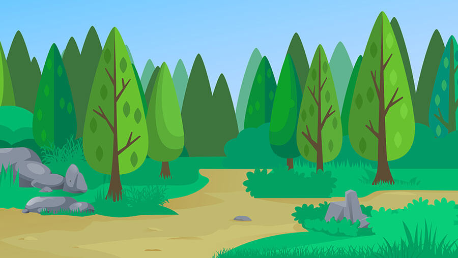 Free cartoon forest background