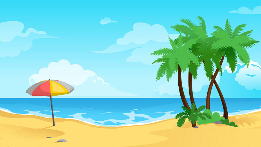 Free beach cartoon background