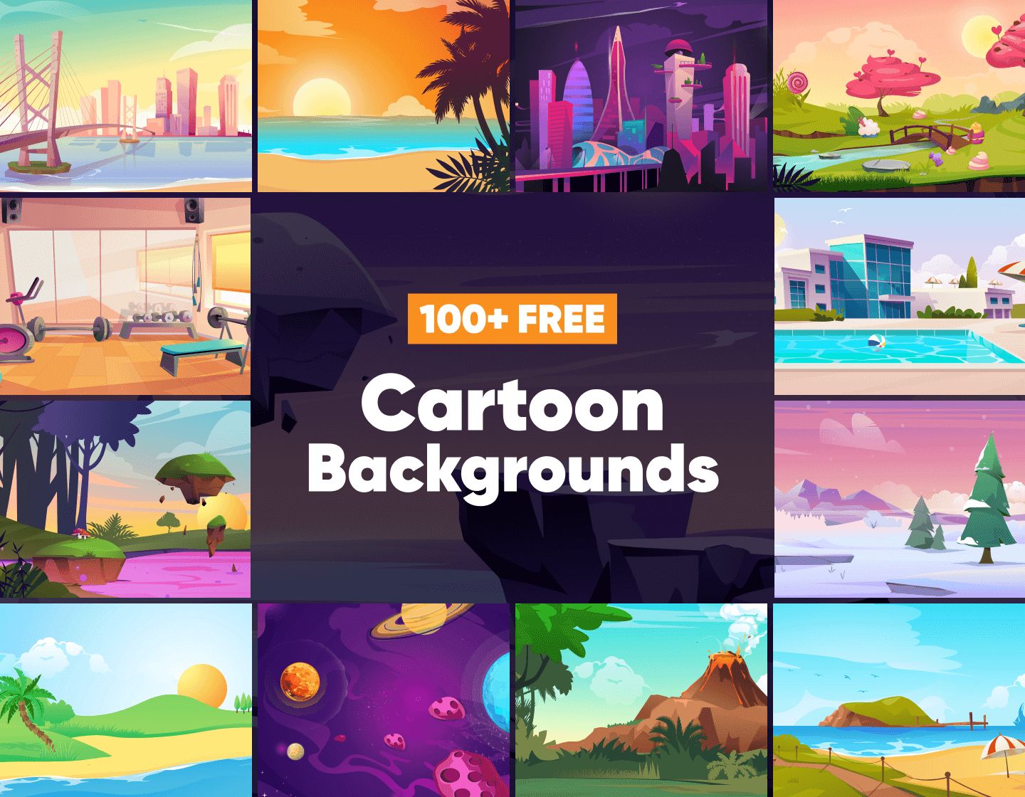 Free cartoon backgrounds