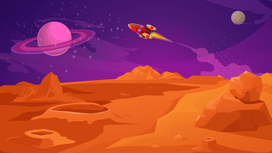 Free Mars cartoon background