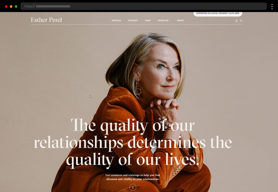 Relationships & Sexuality Coach website design