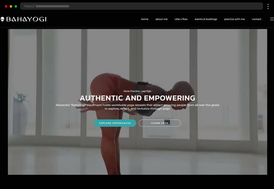 Yoga coach website design