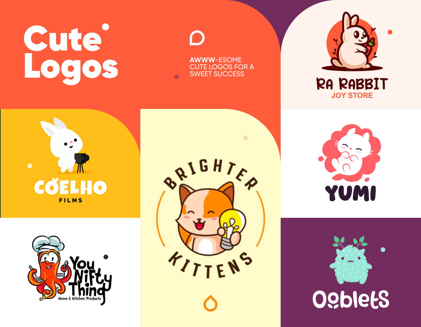 20 Awesome Cute Logos For A Sweet Success