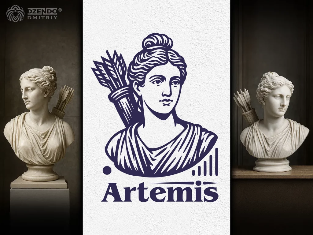 Artemis Goddess Mascot Logo Design