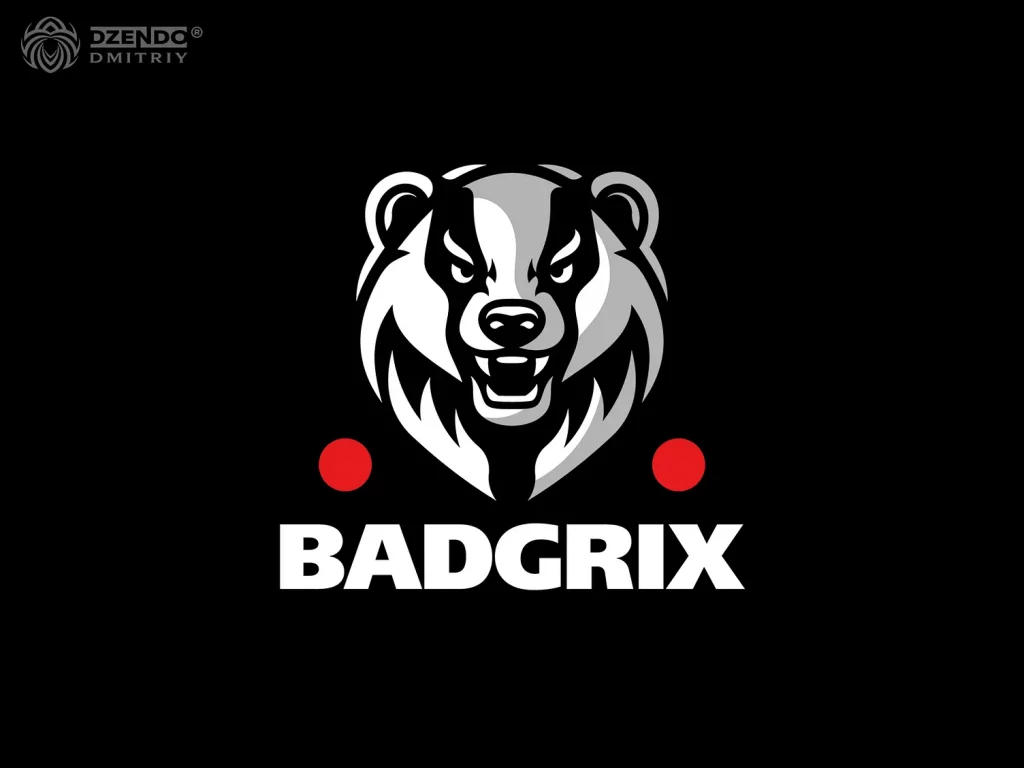 Badgrix Bear Mascot Logo