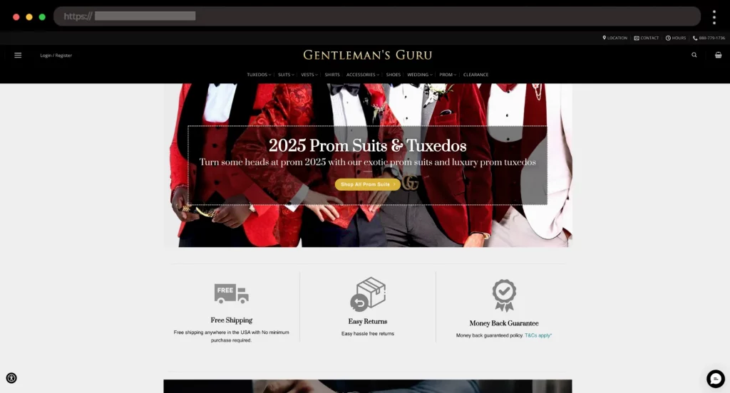 Gentleman’s Guru Bold Formalwear WooCommerce Store for Men