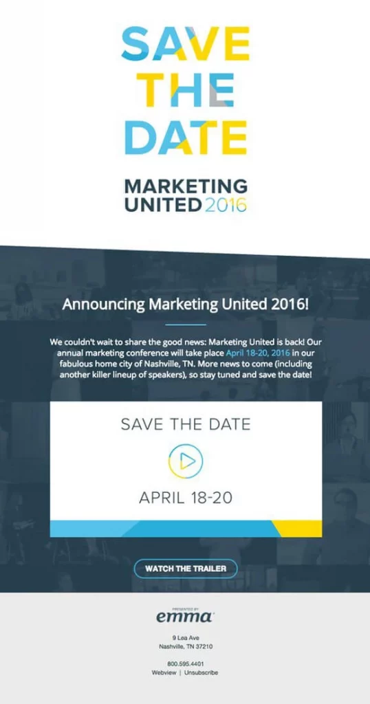 Marketing United Teaser Email With a Twist