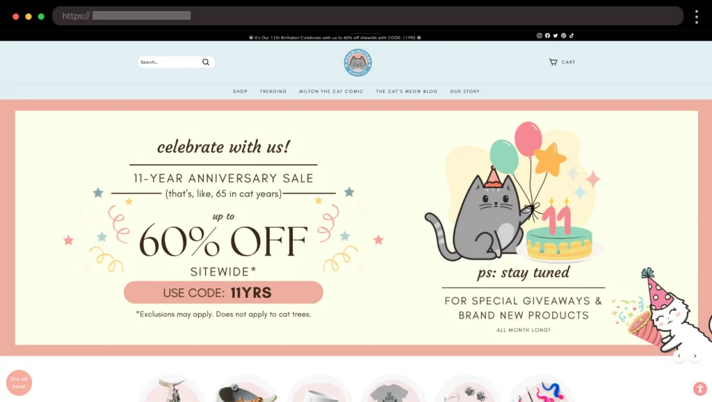 Meowingtons Playful Dropshipping Store for Cat Lovers