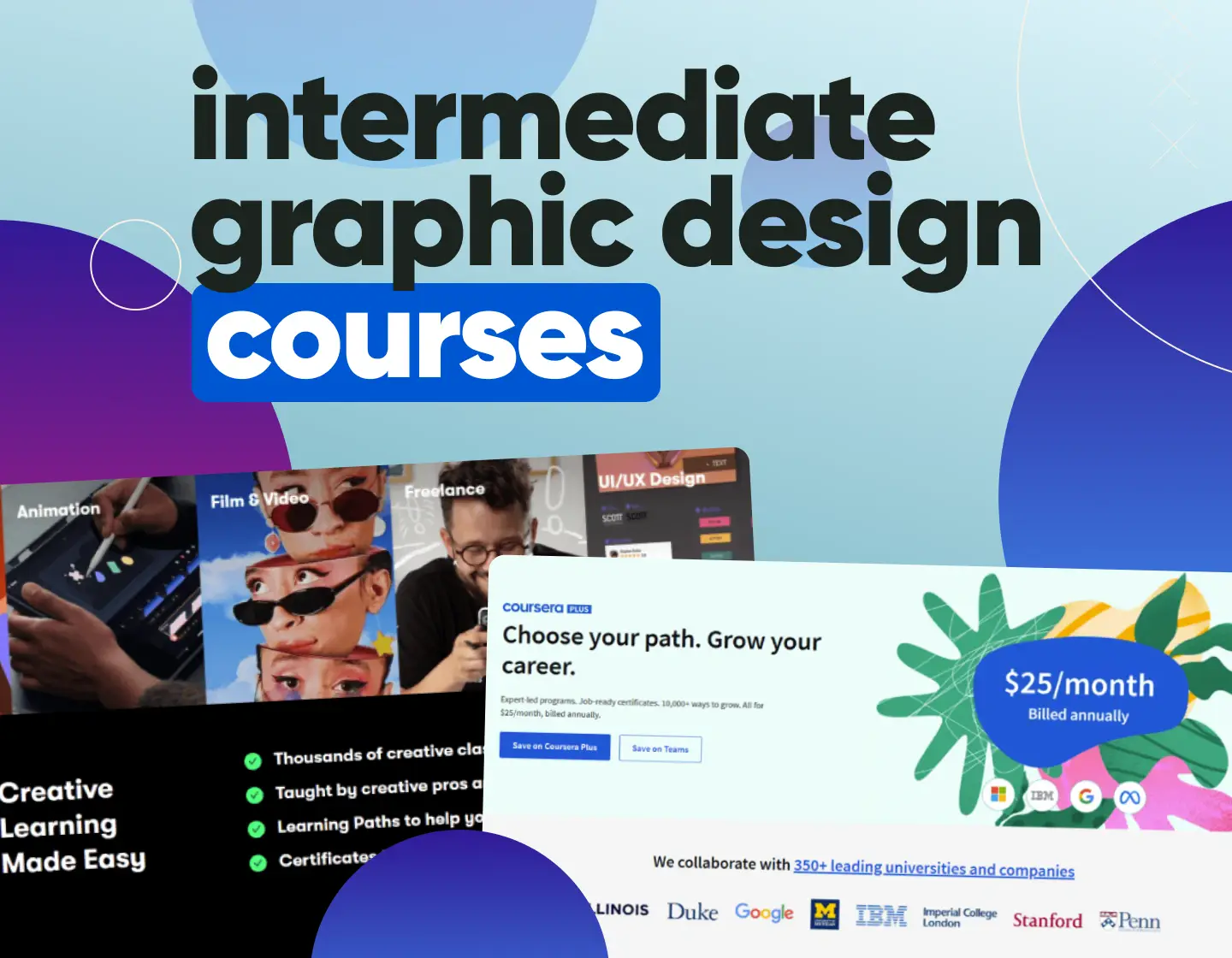 The Best Online Graphic Design Courses Intermediate Level in 2025