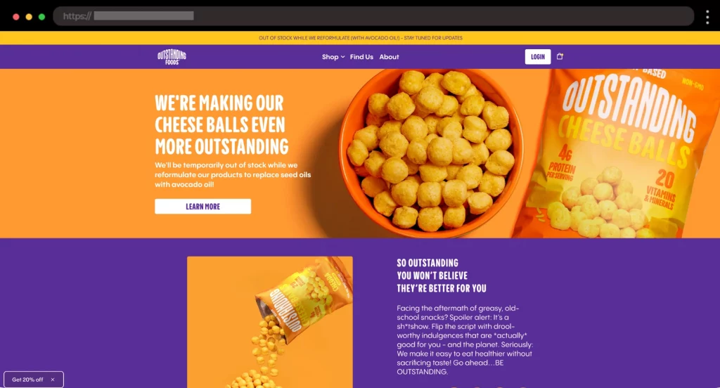 Outstanding Foods High-Energy Snack Food Brand Example