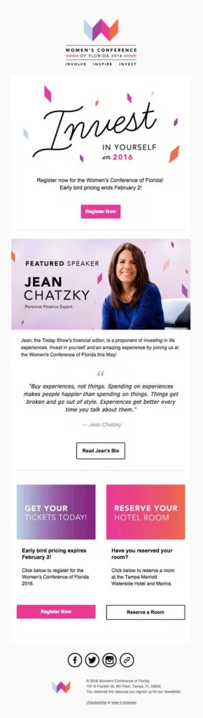 Women’s Conference of Florida Hybrid Event Email