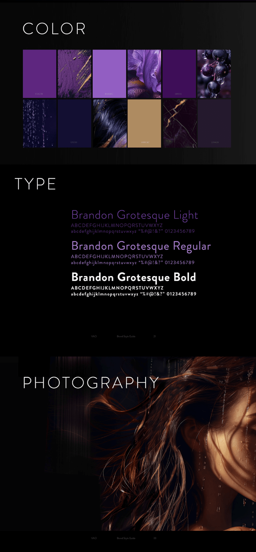 Brand Style Guide Examples VOA Colors Type and Photography