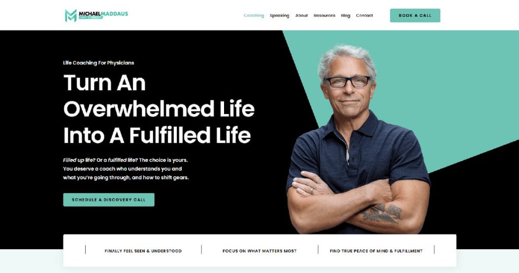 Michael Maddaus StoryBrand Website Example