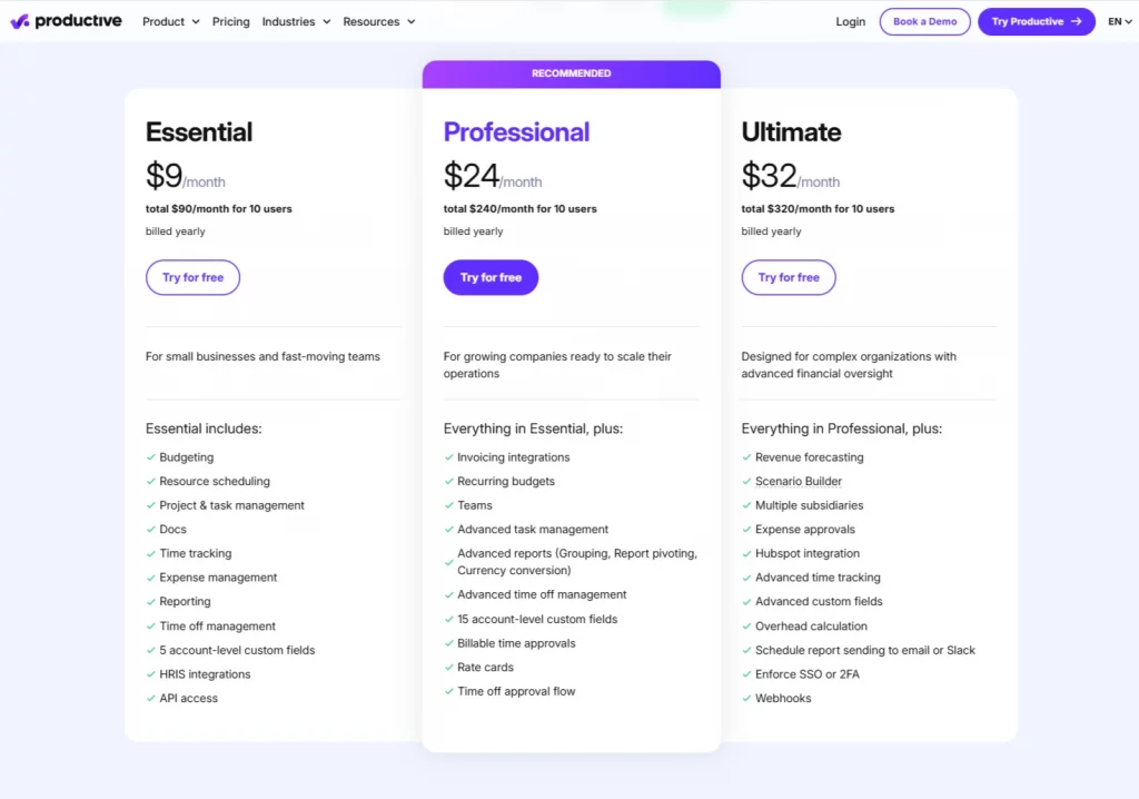 productive all in one project and finance management platform